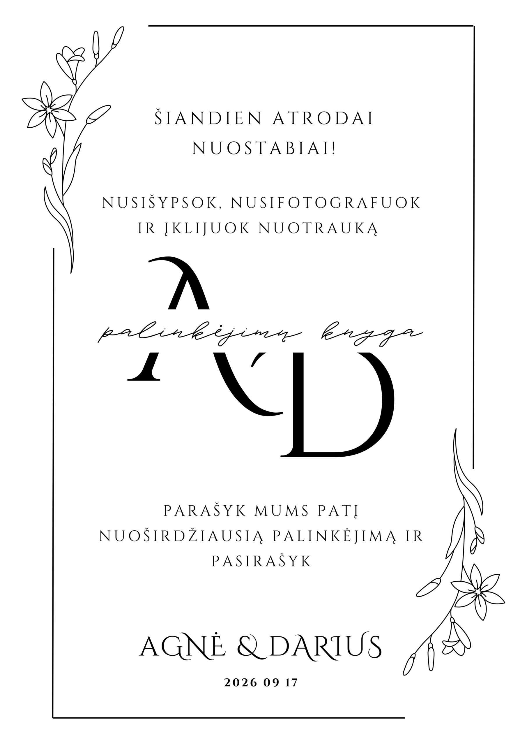 Prašymas pasirašyti palinkėjimų knygoje – Dizainas nr. 2 - Image 3