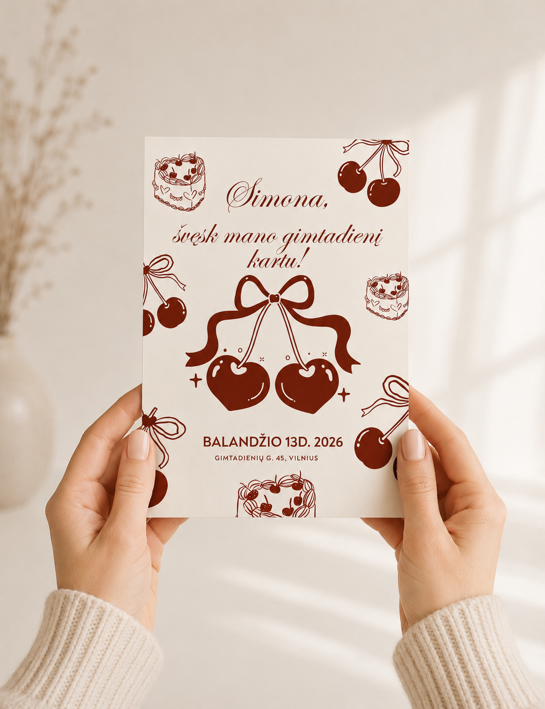 Gimtadienio kvietimas – Dizainas nr. 2