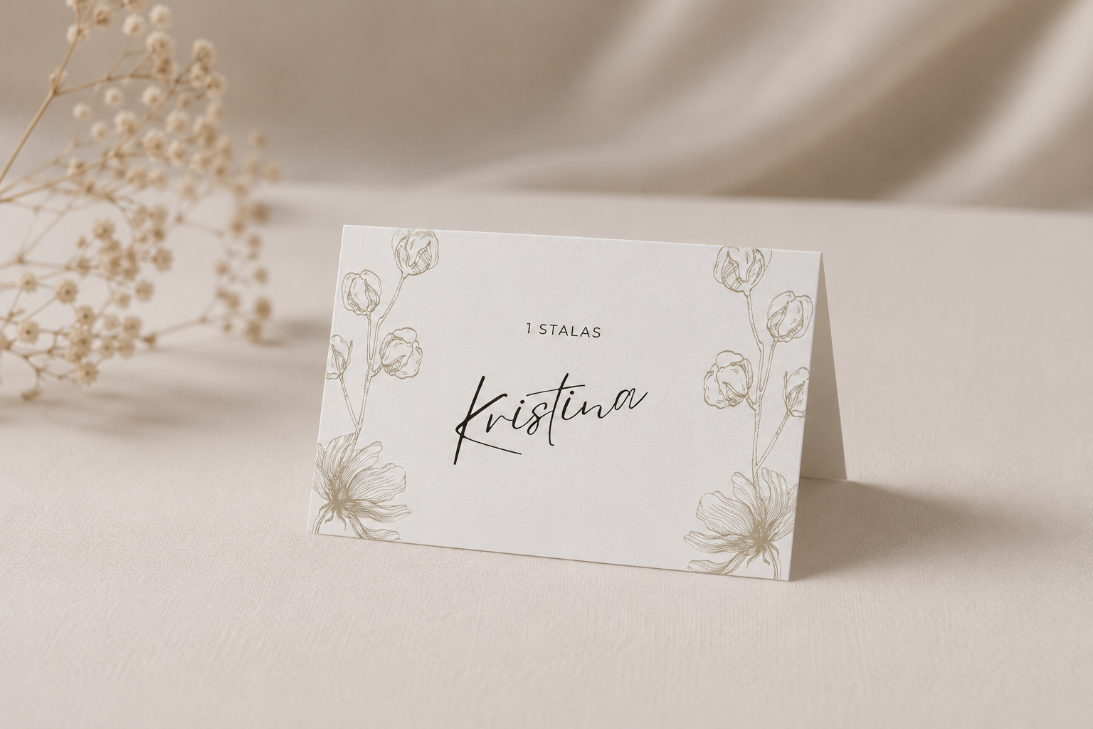 Stalo kortelės su vardais – Dizainas nr. 4 - Image 2