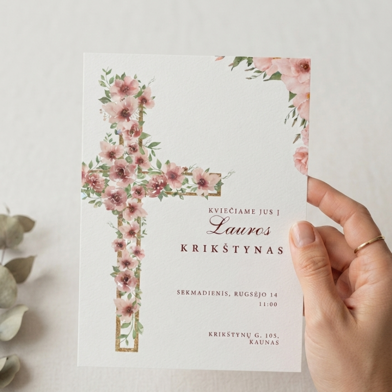 Krikštynų kvietimas – Dizainas nr. 2