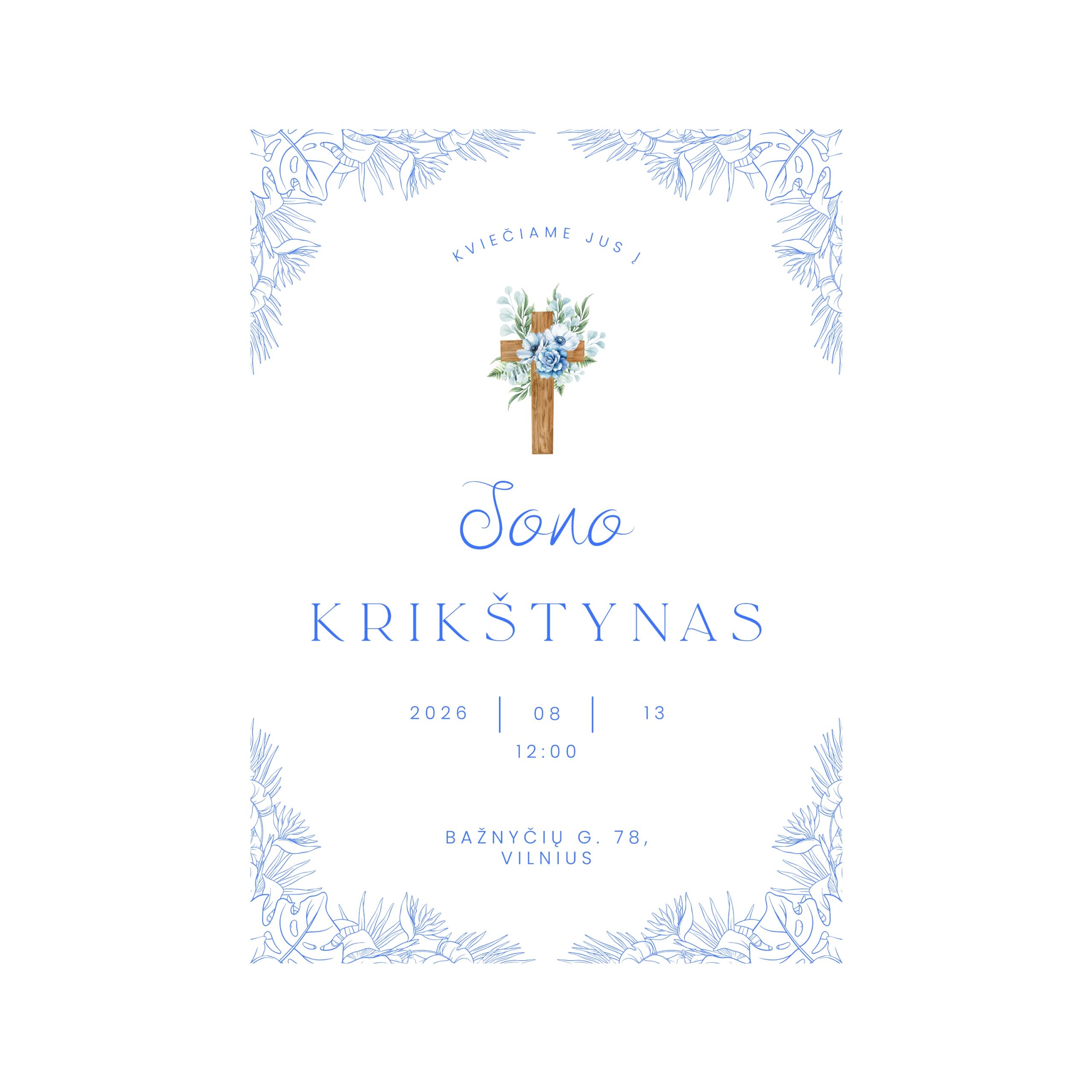 Krikštynų kvietimas – Dizainas nr. 3 - Image 2