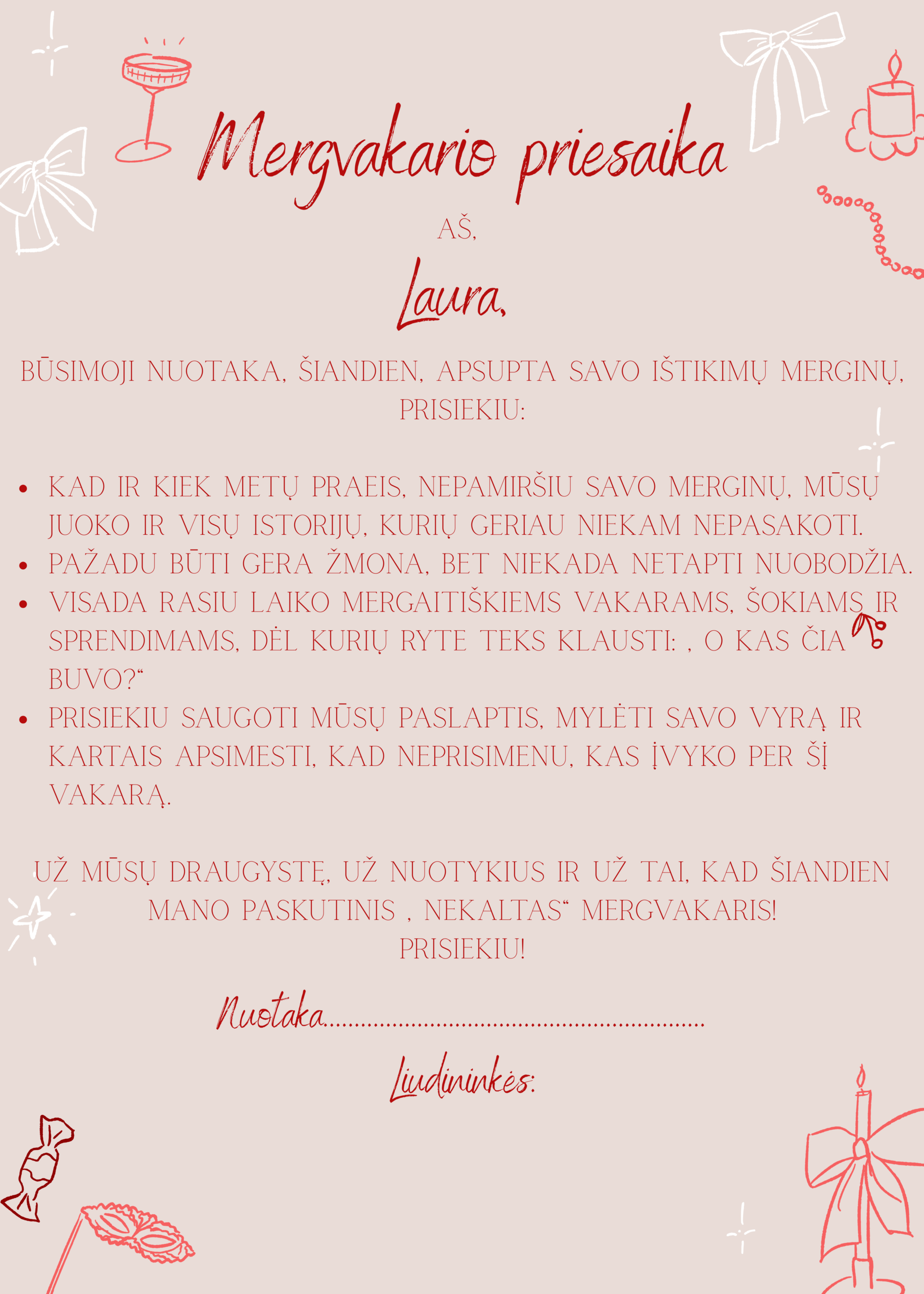 Mergvakario priesaika – Dizainas Nr. 3 - Image 2