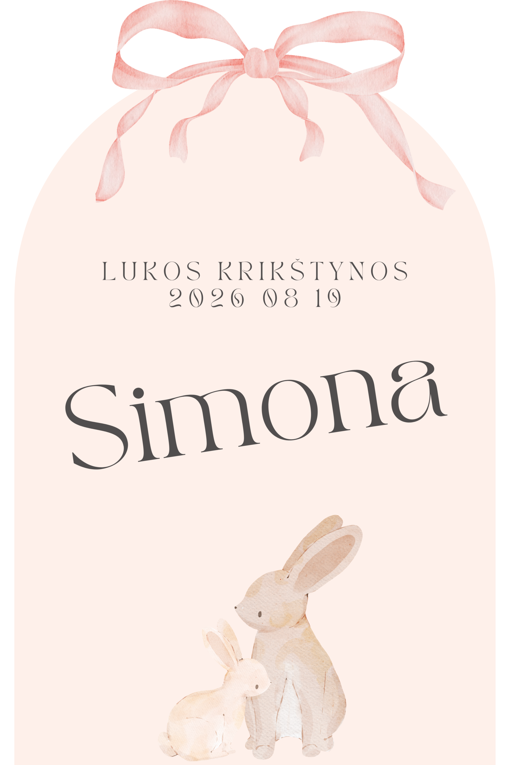 Krikštynų stalo kortelės su vardais – Dizainas nr. 3 - Image 2
