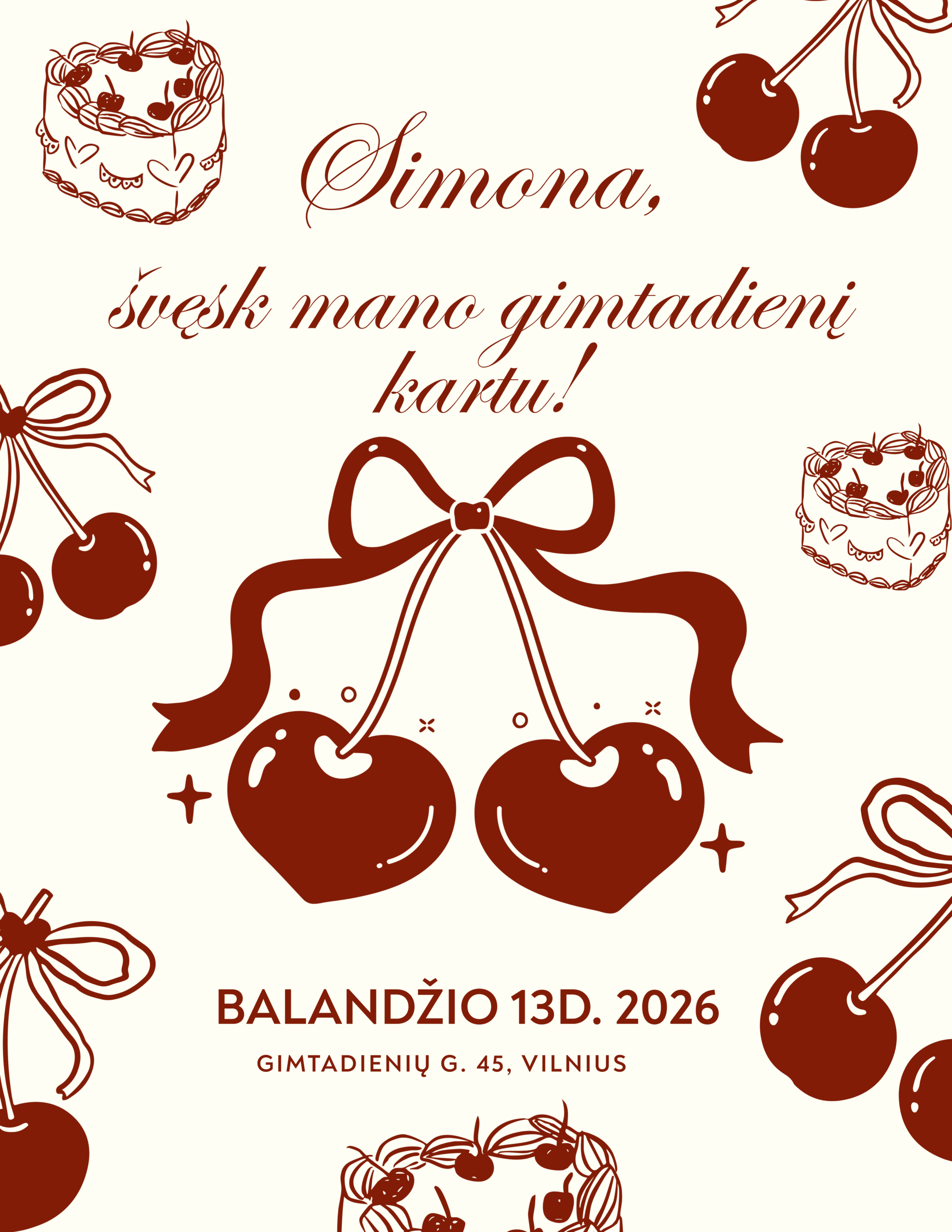 Gimtadienio kvietimas – Dizainas nr. 2 - Image 2