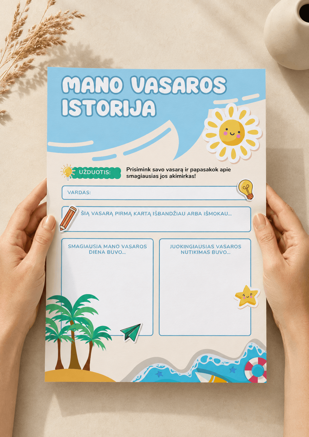 „Mano vasaros istorija“ – kūrybinė užduotis vaikams