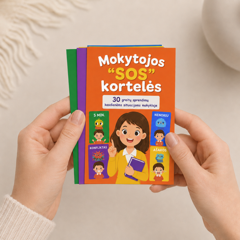 Mokytojos "SOS" kortelės – 30 kortelių