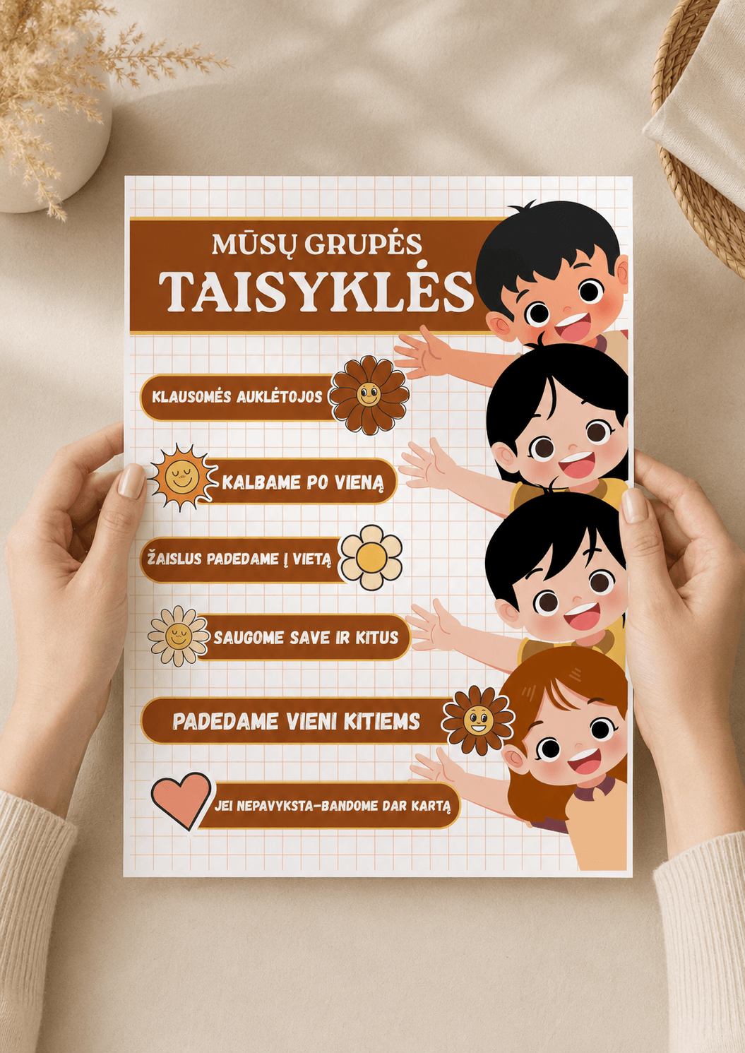 Grupės taisyklės - Dizainas nr. 1