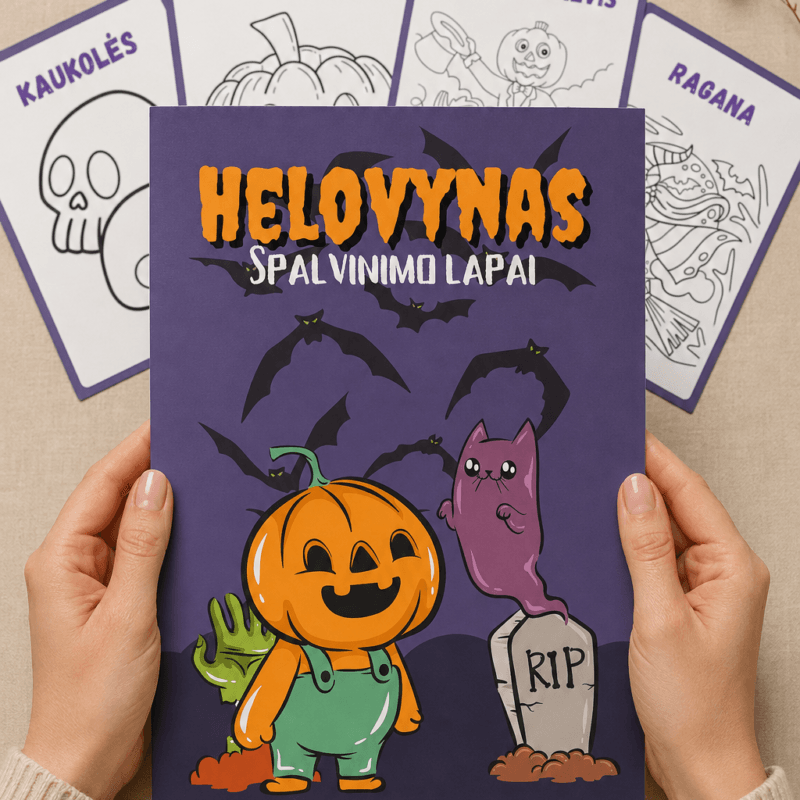 Helovyno spalvinimo lapai – 19 vnt.