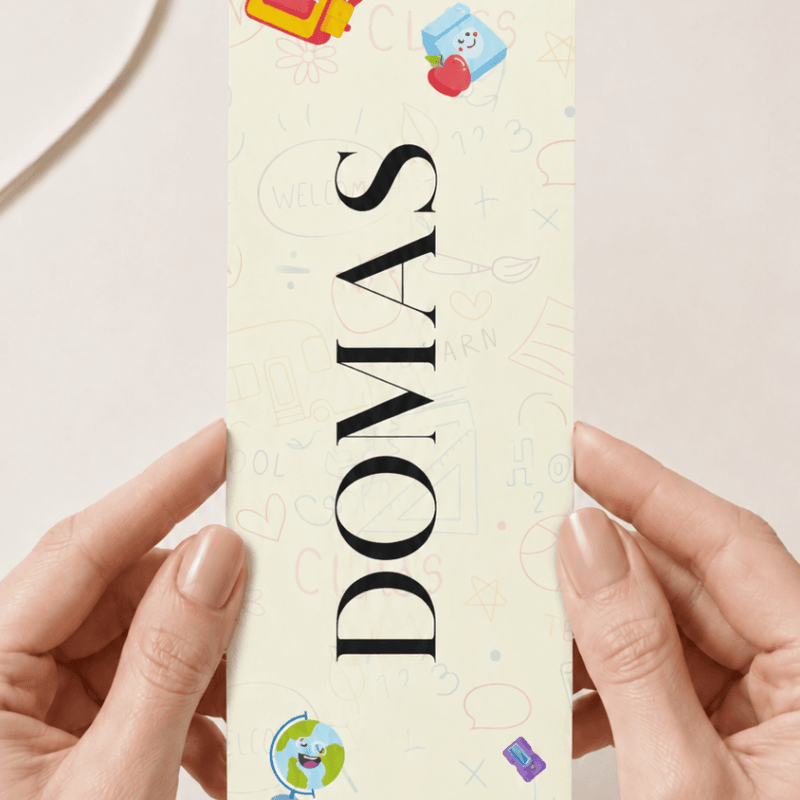 Personalizuoti knygų skirtukai – Dizainas Nr. 1