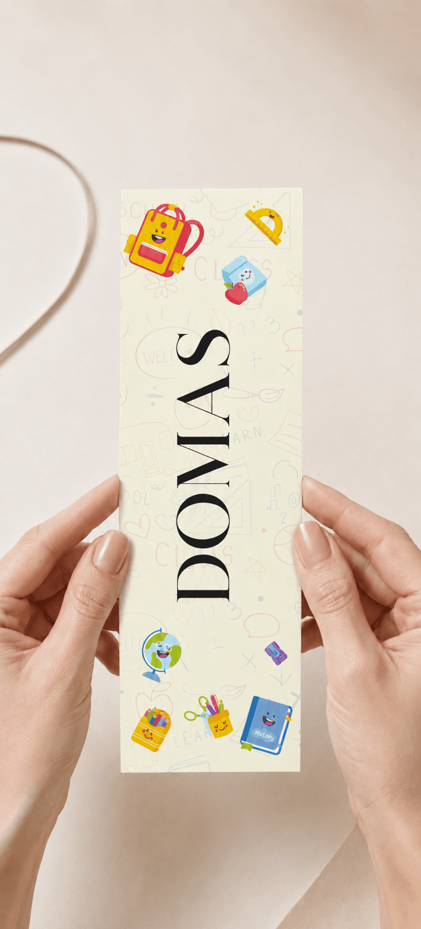 Personalizuoti knygų skirtukai – Dizainas Nr. 1