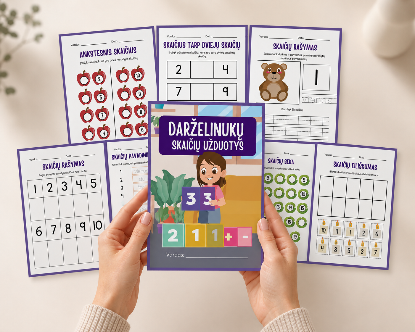 „Darželinukų matematika“ – 43 edukacinės užduotys
