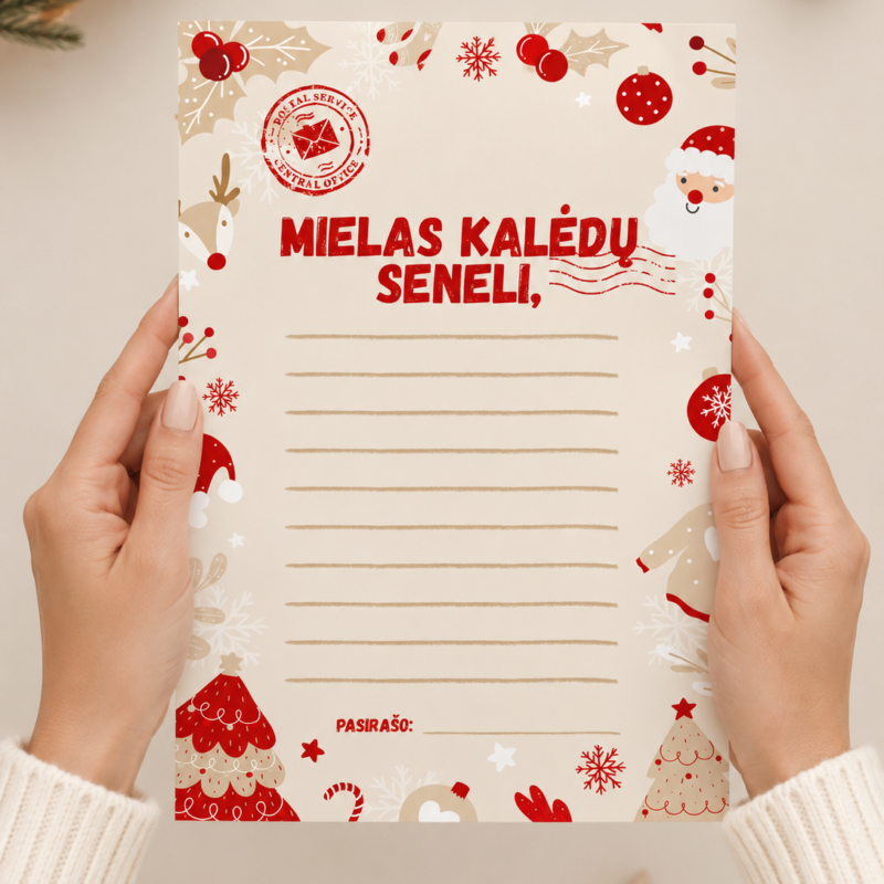 Laiškas Kalėdų seneliui – Dizainas Nr. 3