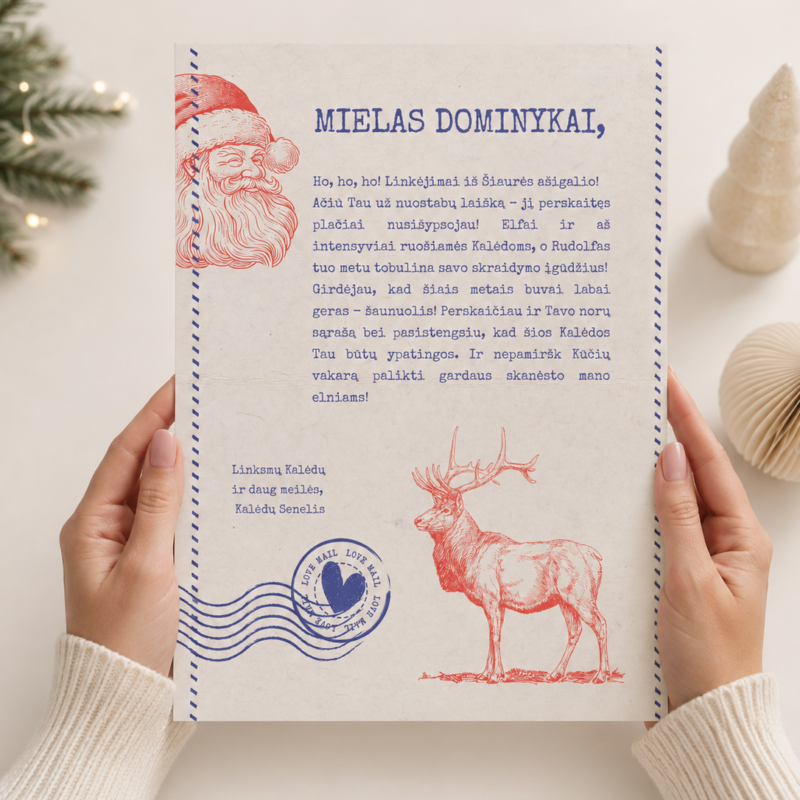 Kalėdų senelio laiškas – Dizainas Nr. 2