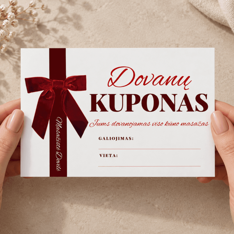Personalizuotas kalėdinis dovanų kuponas – Dizainas Nr. 3