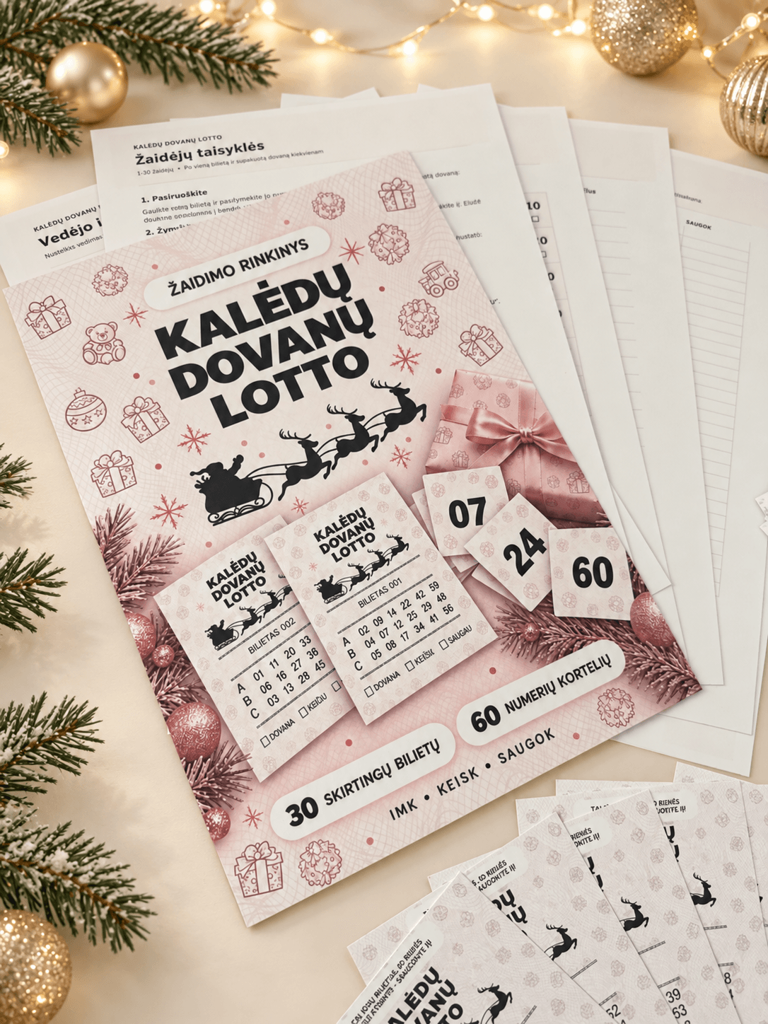 Kalėdų dovanų LOTTO — žaidimas dovanų apsikeitimui - Image 3