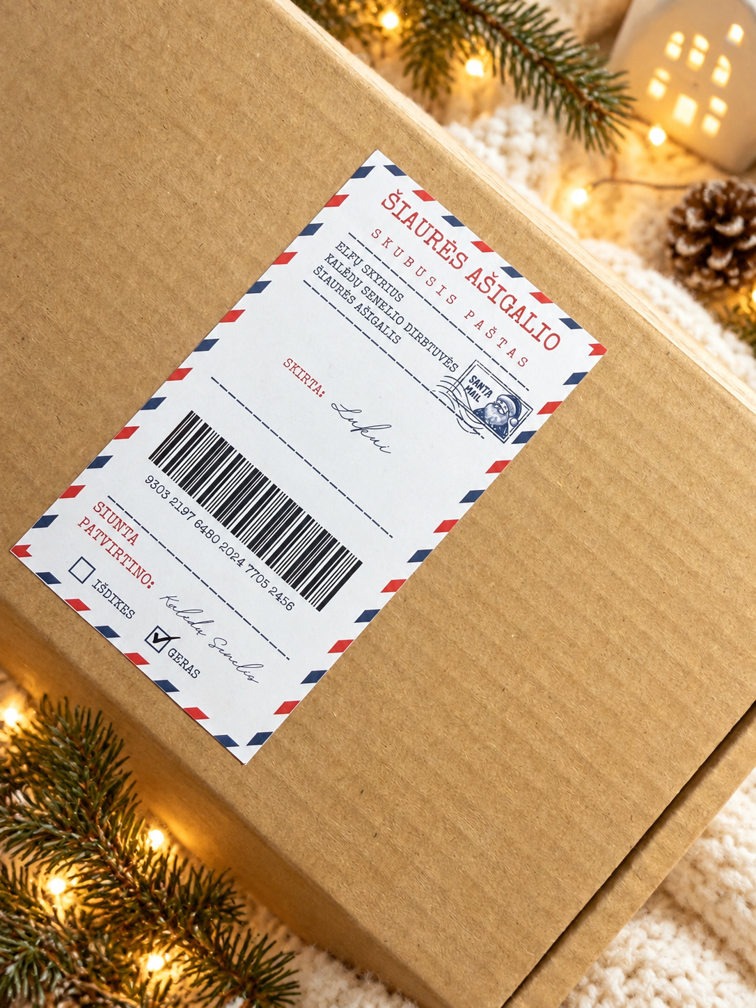 Personalizuotas kalėdinis rinkinys vaikui „Siunta iš Šiaurės ašigalio“ - Image 4